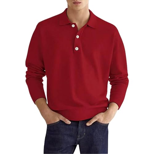 Casual Long Sleeve Men's Polo Shirt for Golf and Work
| Loose Fit Plus Size Cotton Sweatshirt Polo Shirt
| Men's Long S