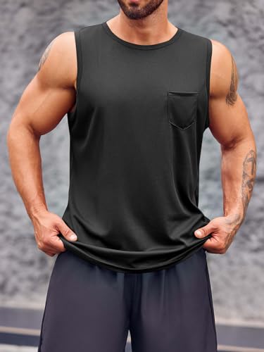 Runcati Mens Sleeveless Workout Tank Tops with Pockets for Gym Fitness
| Runcati Mens Sleeveless Workout Tank Tops with