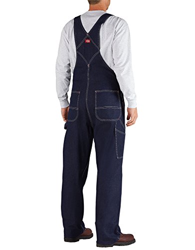 Dickies Men's Indigo Rigid Bib Overalls and Coveralls Workwear Apparel 36W x 30L US