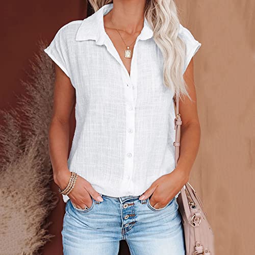 Women's SMIDOW Summer 2024 Trendy Cotton Linen Button Down Shirts for Business Casual
| SMIDOW Women's Summer 2024 Tren