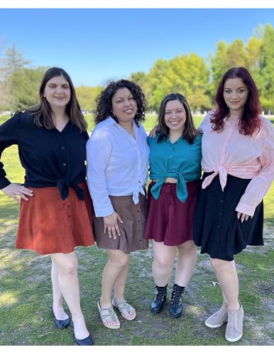 IN'VOLAND Plus Size Linen Button Down Shirts for Women: Casual Cotton Tops with Pocket
| IN'VOLAND Long Sleeve Linen Bu