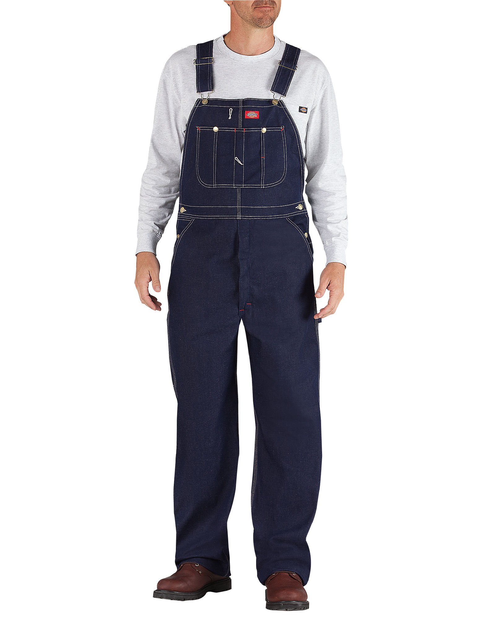 Dickies Men's Indigo Rigid Bib Overalls and Coveralls Workwear Apparel 36W x 30L US